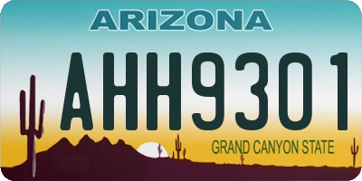 AZ license plate AHH9301