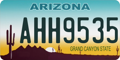AZ license plate AHH9535