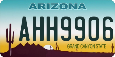 AZ license plate AHH9906