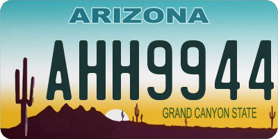 AZ license plate AHH9944