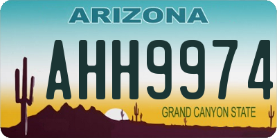 AZ license plate AHH9974