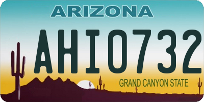 AZ license plate AHI0732