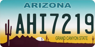 AZ license plate AHI7219