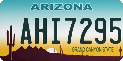 AZ license plate AHI7295