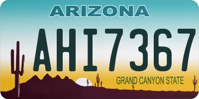 AZ license plate AHI7367