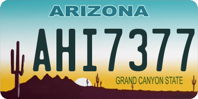 AZ license plate AHI7377