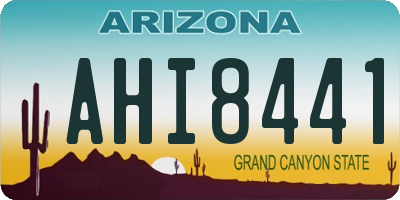 AZ license plate AHI8441
