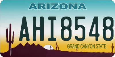 AZ license plate AHI8548