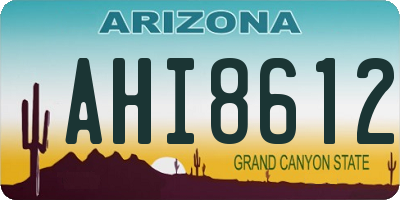AZ license plate AHI8612