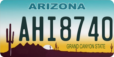 AZ license plate AHI8740
