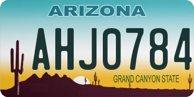 AZ license plate AHJ0784
