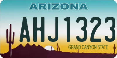 AZ license plate AHJ1323