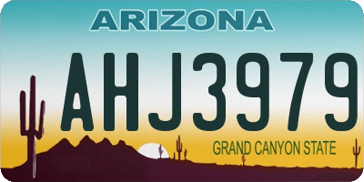 AZ license plate AHJ3979
