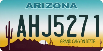 AZ license plate AHJ5271