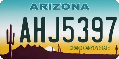 AZ license plate AHJ5397