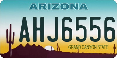 AZ license plate AHJ6556