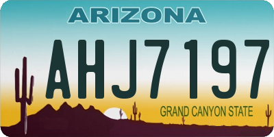 AZ license plate AHJ7197