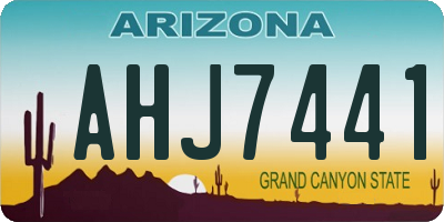 AZ license plate AHJ7441