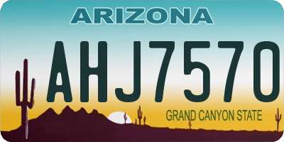 AZ license plate AHJ7570