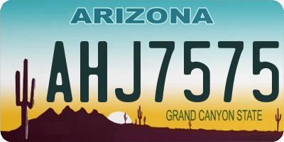 AZ license plate AHJ7575