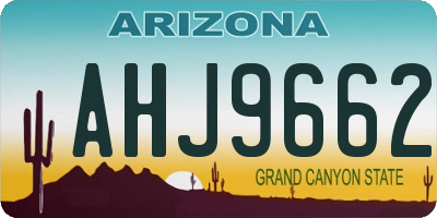AZ license plate AHJ9662