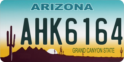 AZ license plate AHK6164
