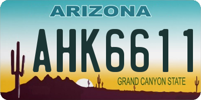 AZ license plate AHK6611