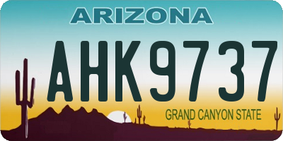 AZ license plate AHK9737