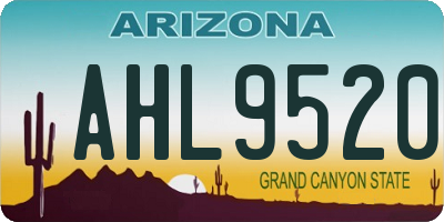 AZ license plate AHL9520