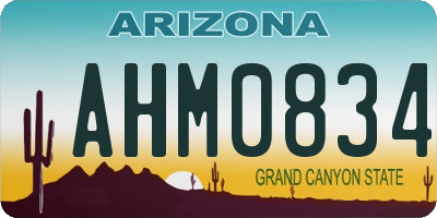 AZ license plate AHM0834