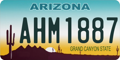 AZ license plate AHM1887
