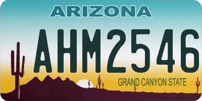 AZ license plate AHM2546