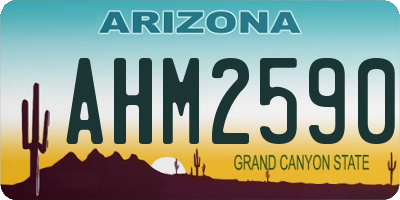 AZ license plate AHM2590