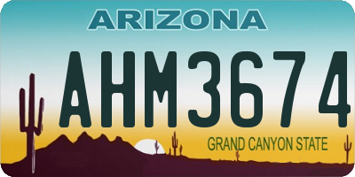 AZ license plate AHM3674