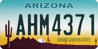 AZ license plate AHM4371