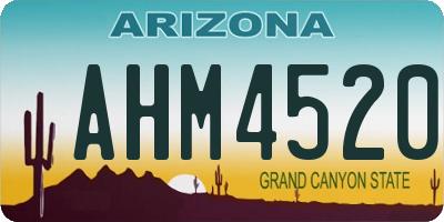AZ license plate AHM4520