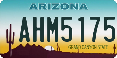 AZ license plate AHM5175