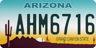 AZ license plate AHM6716