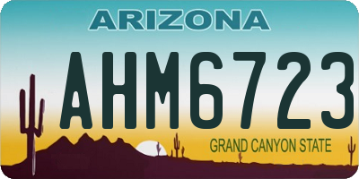 AZ license plate AHM6723