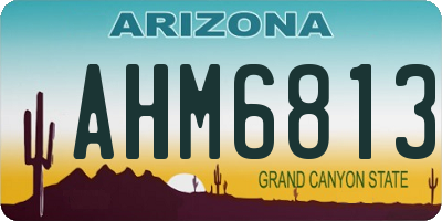 AZ license plate AHM6813