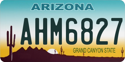 AZ license plate AHM6827