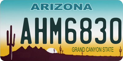 AZ license plate AHM6830