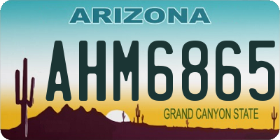 AZ license plate AHM6865