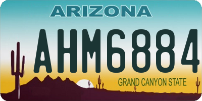AZ license plate AHM6884