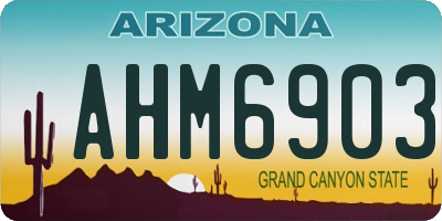 AZ license plate AHM6903