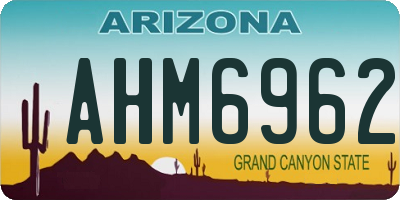 AZ license plate AHM6962