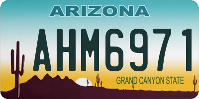AZ license plate AHM6971