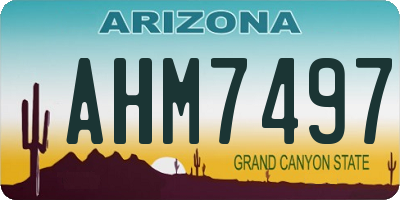 AZ license plate AHM7497
