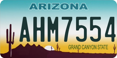 AZ license plate AHM7554