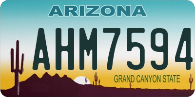 AZ license plate AHM7594